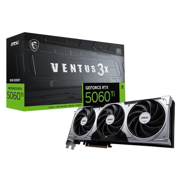 Видеокарта MSI RTX5060Ti VENTUS 3X OC 8GB GDDR7 128bit 3xDP HDMI 3FAN RTL