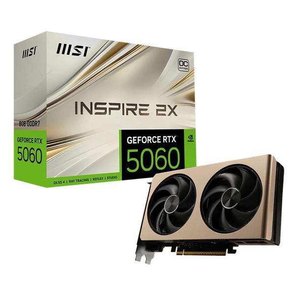 Видеокарта MSI RTX5060 INSPIRE 2X OC 8GB GDDR7 128bit 3xDP HDMI