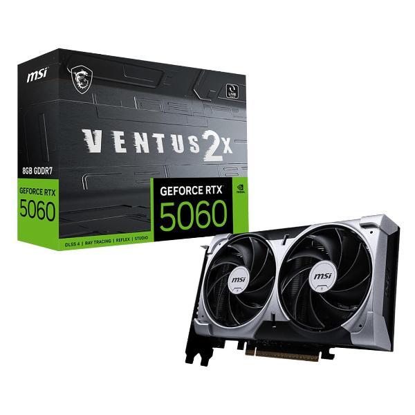 Видеокарта MSI RTX5060 VENTUS 2X 8GB GDDR7 128bit 3xDP HDMI 2FAN RTL