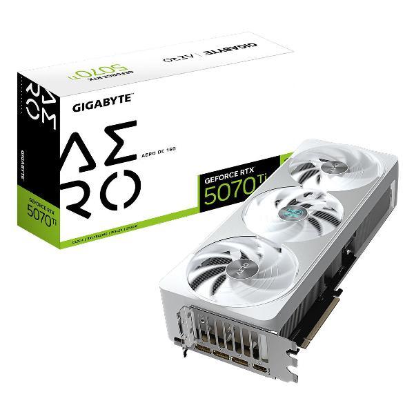 Видеокарта GIGABYTE RTX5070Ti AERO OC 16GB GDDR7 256bit 3xDP HDMI 3FAN RTL