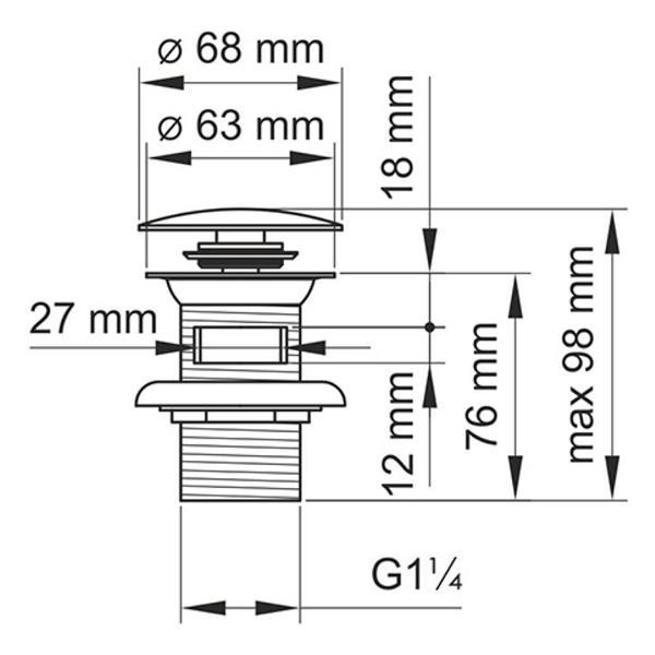 Донный клапан Wasserkraft A080