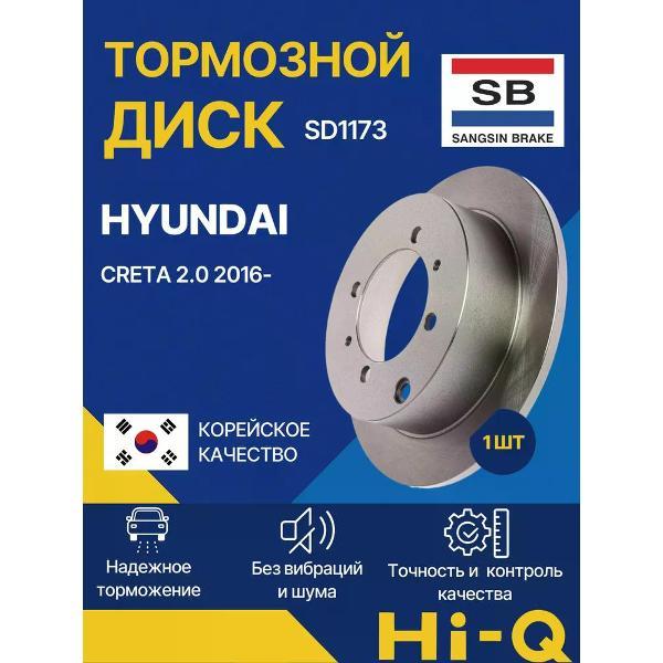 Тормозной диск автомобильный Sangsin Brake SD1173