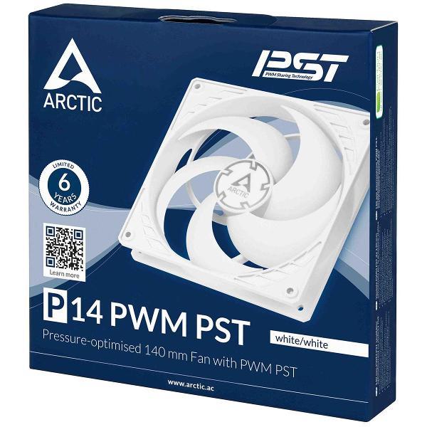 Вентилятор для компьютера ARCTIC P14 PWM PST white/white (ACFAN00197A)