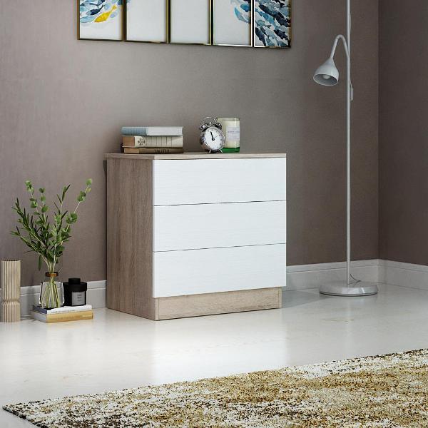 Комод MFMaster Уно-825 дуб сонома-белый