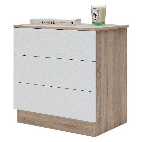 Комод MFMaster Уно-825 дуб сонома-белый