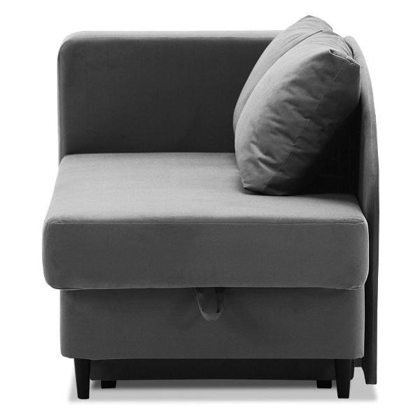 Кушетка Ладья Иби левый Baza 05 серый