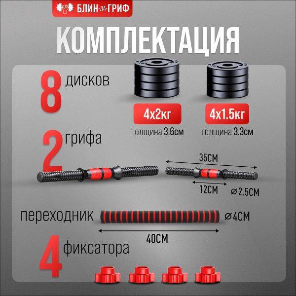 Гантель БлинДаГриф 7 кг,, 2 шт.