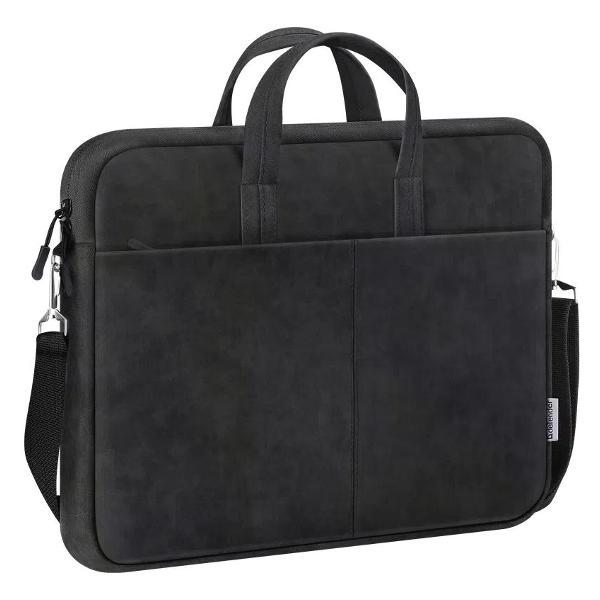 Сумка для ноутбука Defender Solid 15.6" PU кожа, черный, карман