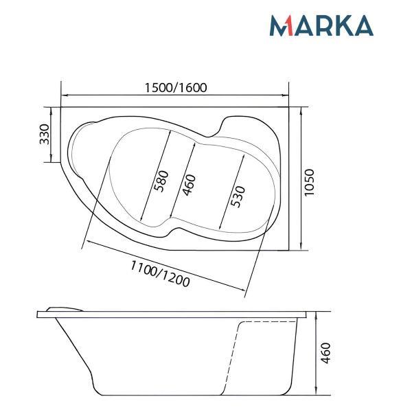 Ванна 1MARKA AURA (01ау1510лкп)