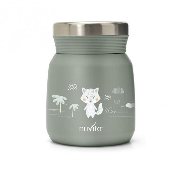 Термос Nuvita 4471 300 мл Grey/зеленый