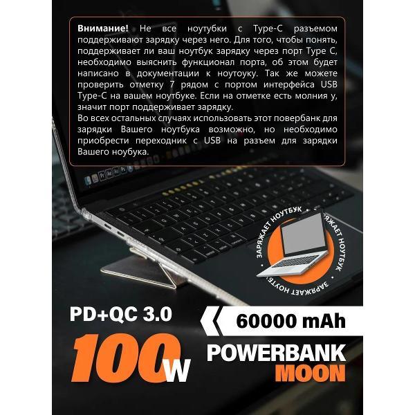 Портативный аккумулятор Perfeo MOON 100W 60000 mAh PF_E2268