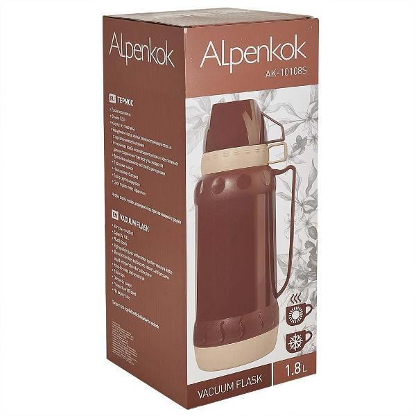 Термос Alpenkok AK-10108S 1,8л коричневый