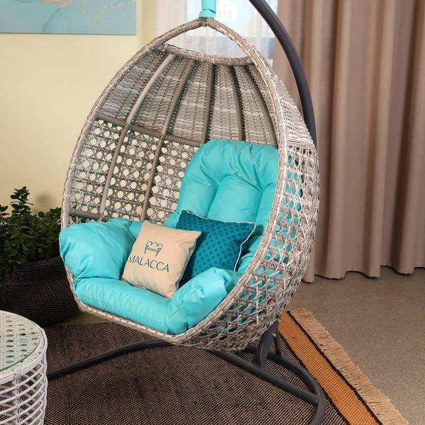 Кресло подвесное MALACCA Авиано серо-белый