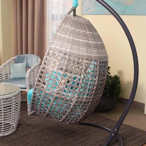 Кресло подвесное MALACCA Авиано серо-белый