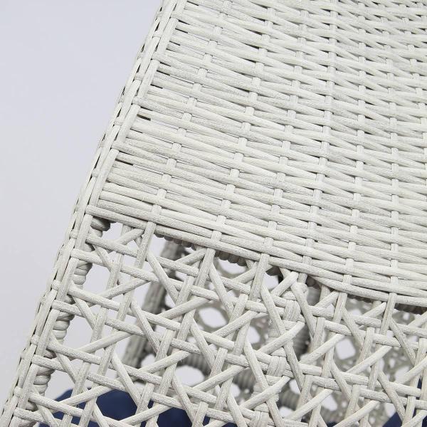 Кресло подвесное MALACCA Авиано, искусственнаый ротанг, с подушкой и стойкой в цвете сицилия с синей подушкой