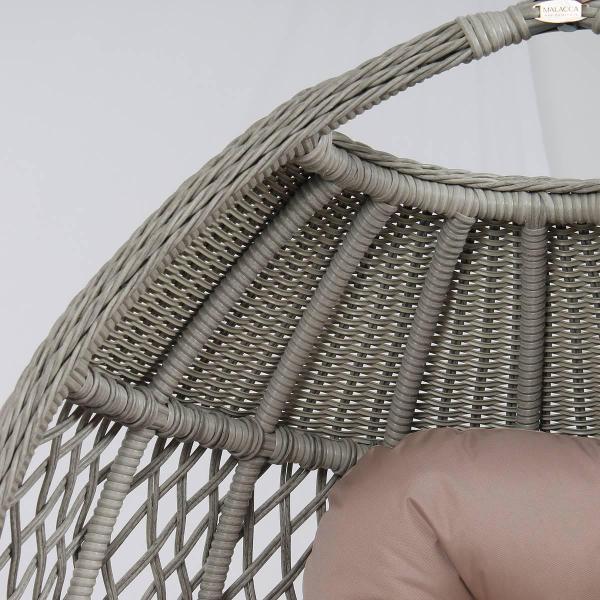 Кресло подвесное MALACCA Гайс с подушкой из искусственного ротанга в цвете сицилия