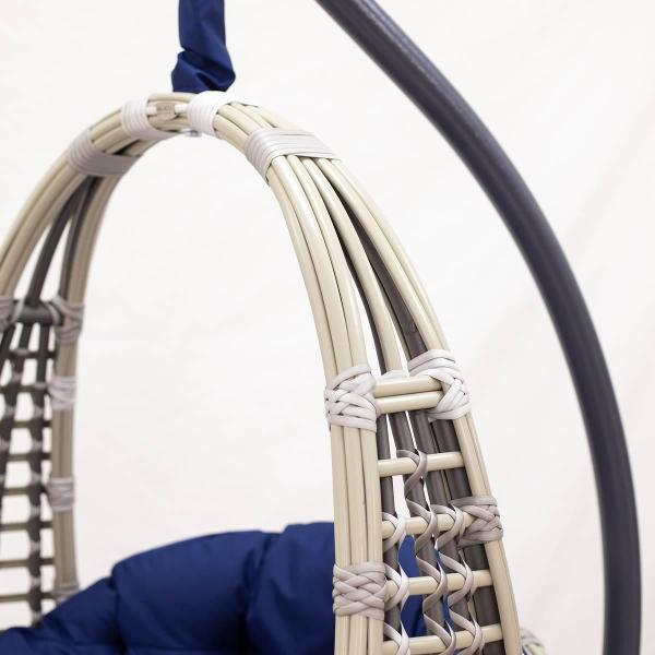 Кресло подвесное MALACCA Кастриес из экоротанга серое