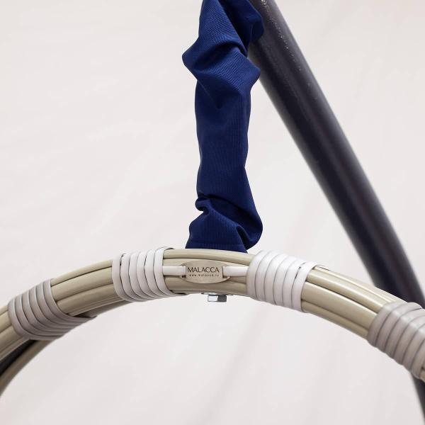 Кресло подвесное MALACCA Кастриес из экоротанга серое