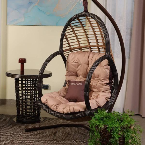 Кресло подвесное MALACCA Лучиано, бронза комбинированная