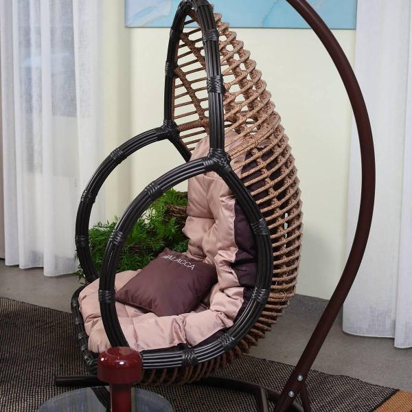 Кресло подвесное MALACCA Лучиано, бронза комбинированная