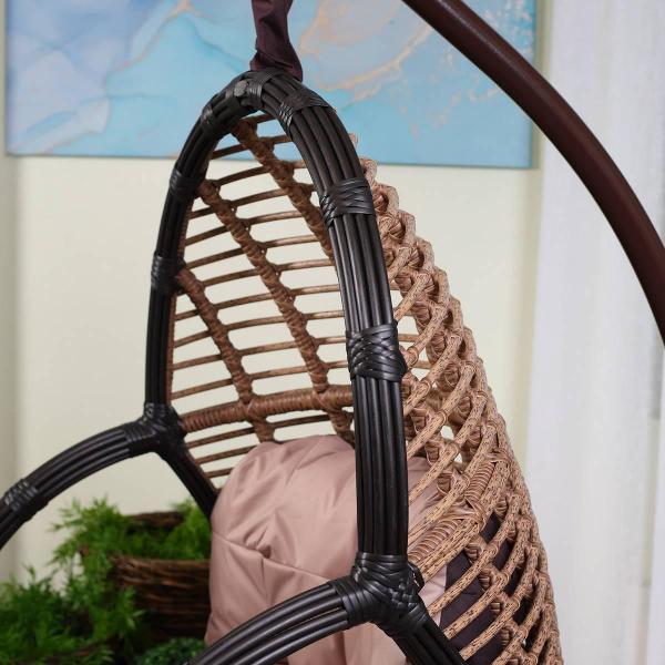 Кресло подвесное MALACCA Лучиано, бронза комбинированная