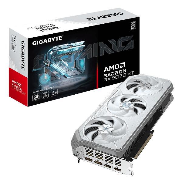Видеокарта GIGABYTE RX9070XT GAMING OC ICE 16GB GDDR6 фото