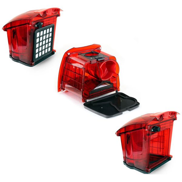 Пылесос с контейнером для пыли Ginzzu VS437 черный красный