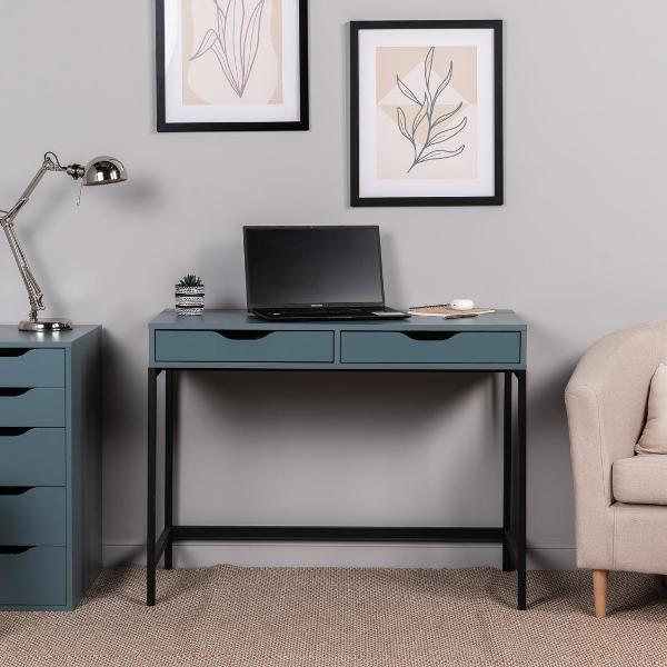 Стол письменный Гуд Лакк Ингар Д серо-бирюзовый