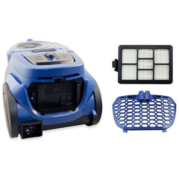 Пылесос с контейнером для пыли Ginzzu VS438 Black синий