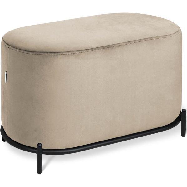 Банкетка Sheffilton SHT-B7 ванильный крем/черный муар