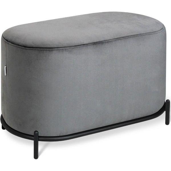 Банкетка Sheffilton SHT-B7 угольно-серый/черный муар