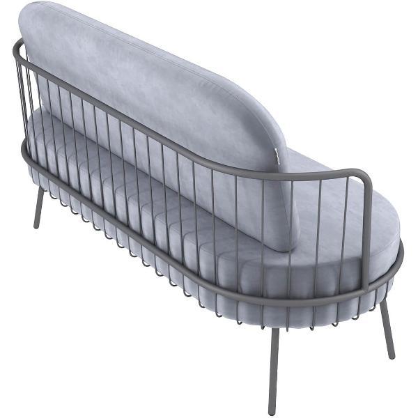 Диван Sheffilton SHT-SF8 стальной серый/графит муар