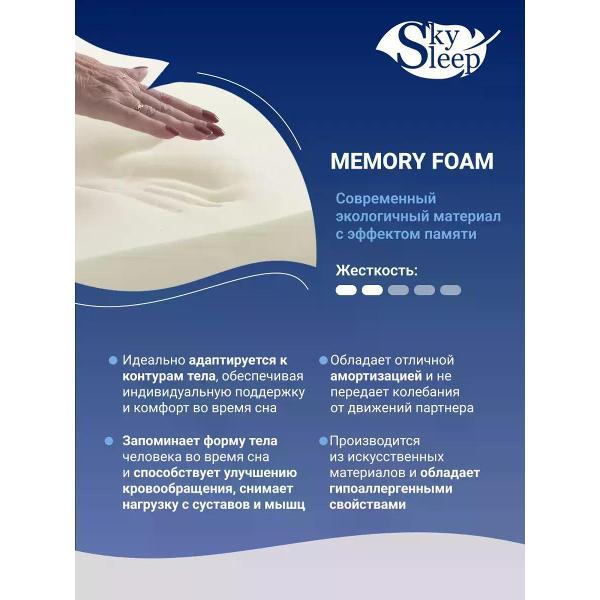 Матрас SkySleep 140x200 пружинный SUNRISE NANO MASSAGE DS (высота 37 см, Ergo Foam/мемориформ, средней жесткости)