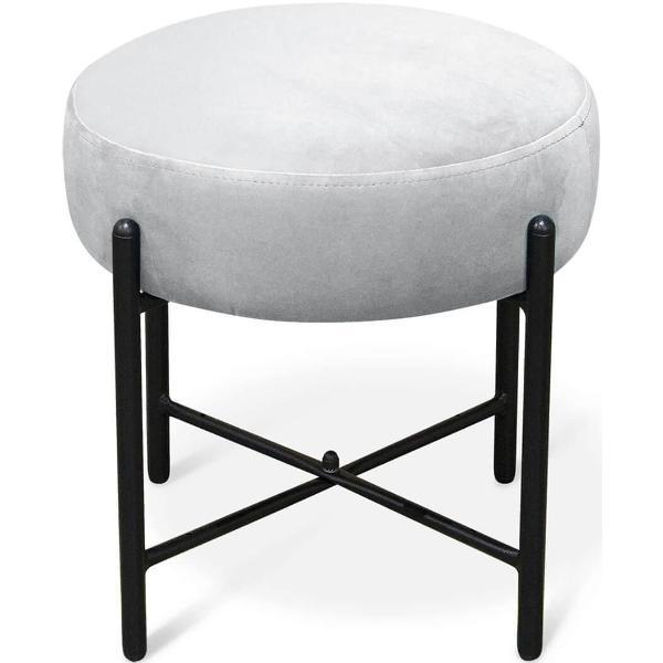 Пуф Sheffilton SHT-B4 серое облако/черный муар