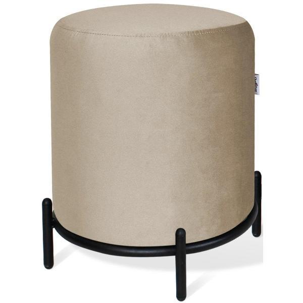 Пуф Sheffilton SHT-B6 ванильный крем/черный муар