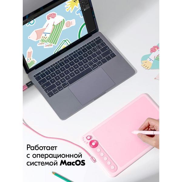 Планшет графический Parblo Intangbo X7 Pink