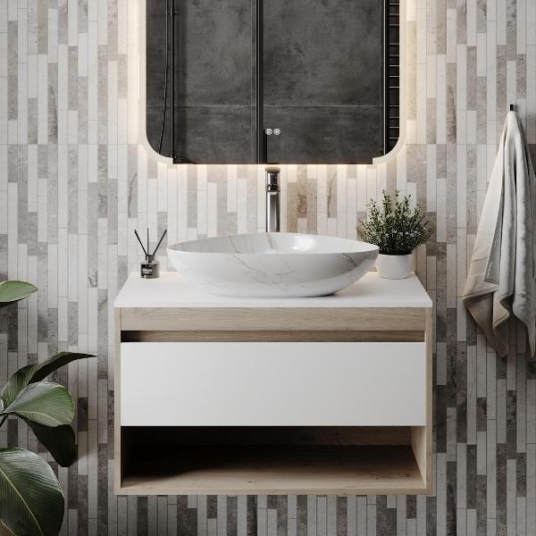 Раковина для ванной Teymi Ellie W 60 белый мрамор