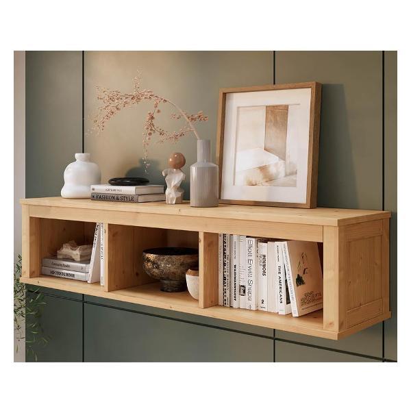 Полка книжная Лузалес КЫМОР 148х34х37 светло-коричневый