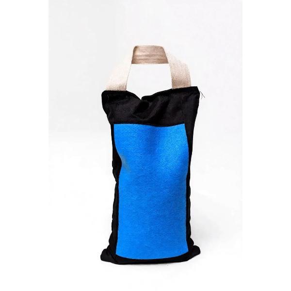 Коврик для йоги . с ручкой с противоскользящей вставкой 5 кг синий