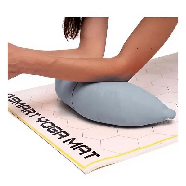 Коврик для йоги . полумесяц серая