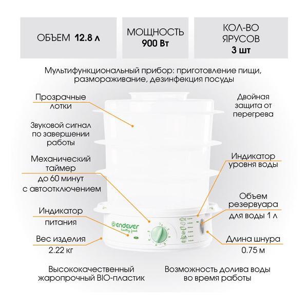 Пароварка Endever Vita-175