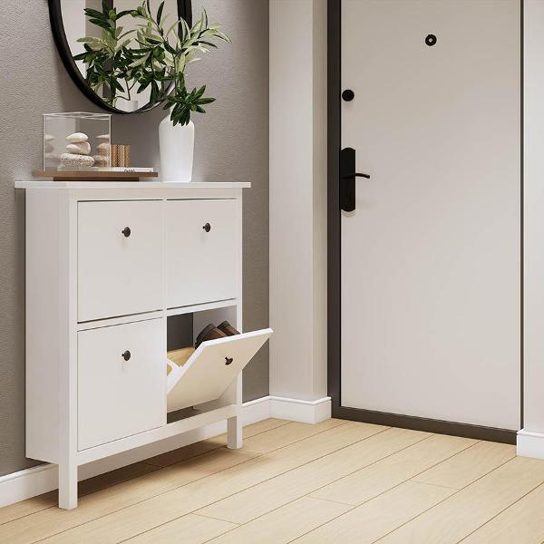 Обувница Лузалес КЫМОР 106х101х22 белый