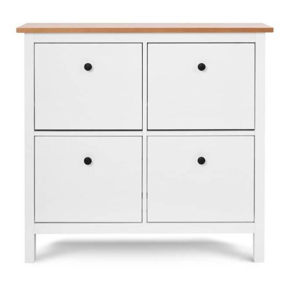 Обувница Лузалес КЫМОР 106х101х22 белый/светло-коричневый