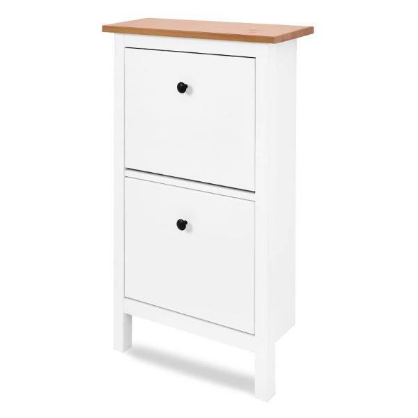 Обувница Лузалес КЫМОР 59х101х22 белый/светло-коричневый