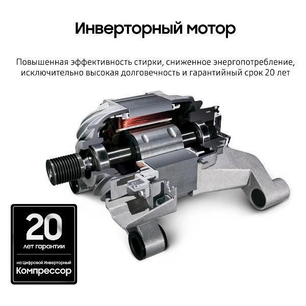 Стиральная машина узкая Samsung WW80AG6S28ABLP Black