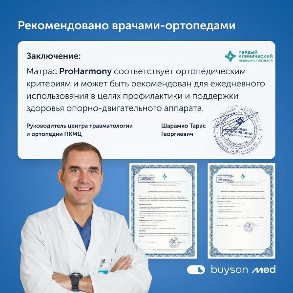 Матрас buyson Матрас 120х200, независимые пружины, ProHarmony