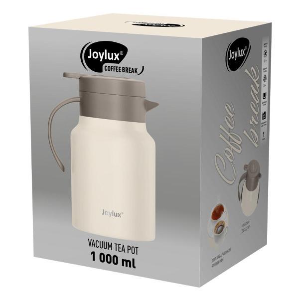 Чайник-термос JOYLUX 1л заварник-сито бежевый