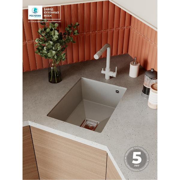 Раковина для кухни POLYGRAN BLADE-550 (№14 Серый)