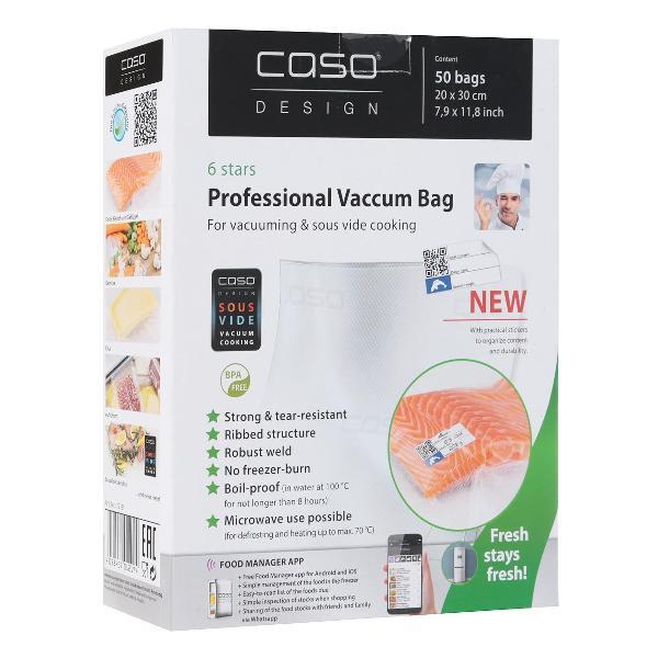 Пакет, рулон для вакуумного упаковщика Caso 6 Sterne 20х30, 150мкм, 50 шт CM-00-00000739