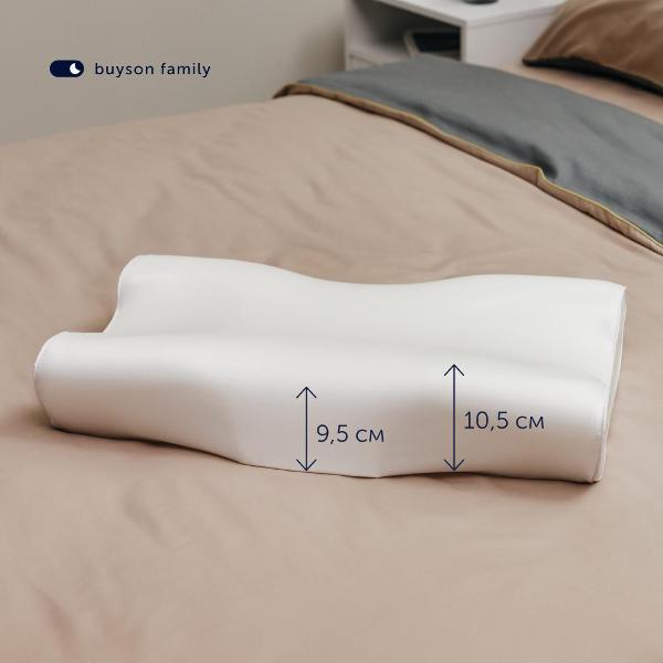 Подушка buyson ортопедическая для сна family BuyCharm, 54х32, против морщин и отеков